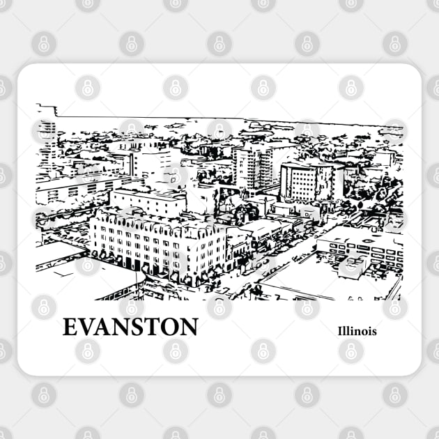 Evanston Illinois Sticker by Lakeric